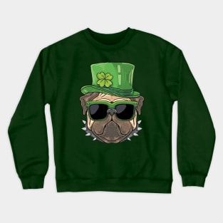 St. Patrick's Day Pug Crewneck Sweatshirt